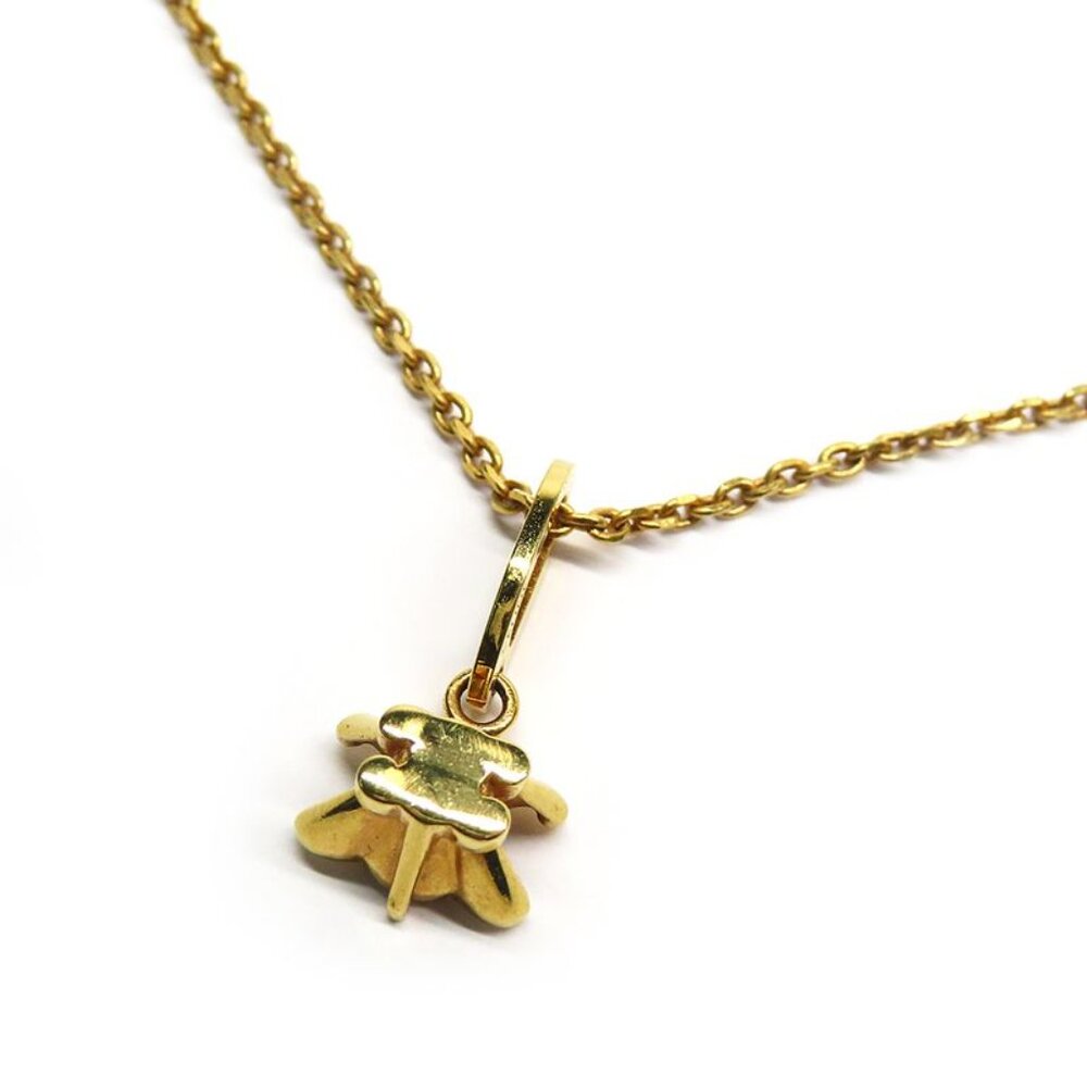 Celine Triomphe Solitaire Necklace Gold Finish Brass Accessory - Picture 5 of 10